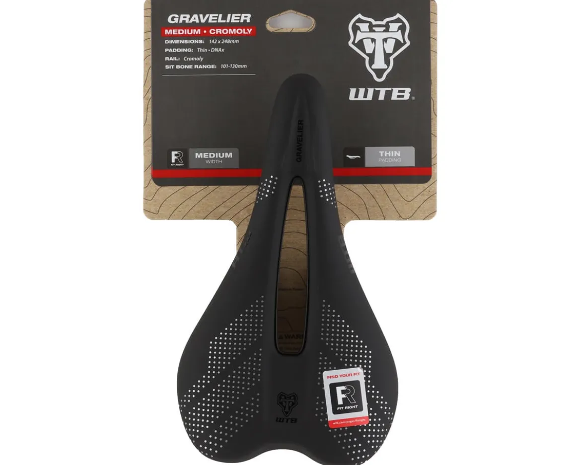 WTB Gravelier Saddle (Black) (Chromoly Rails) (140mm)