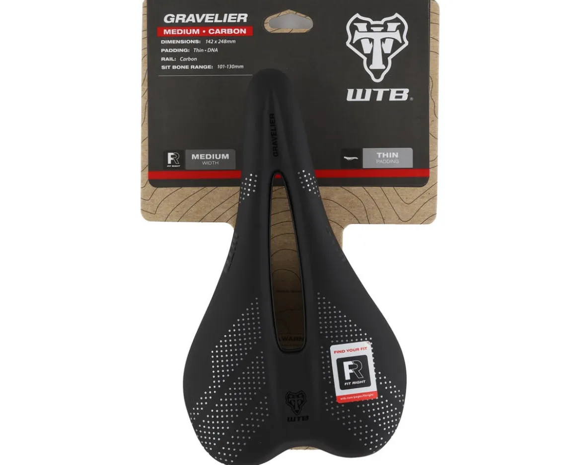 WTB Gravelier Saddle (Black) (Carbon Rails) (140mm)