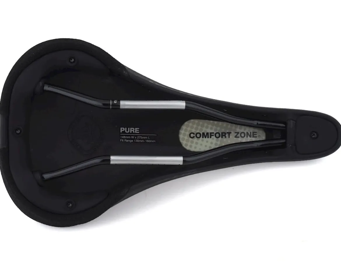 WTB Pure Saddle (Black) (Chromoly Rails) (Medium) (148mm)
