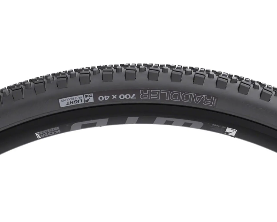WTB Raddler Dual DNA TCS Tubeless Gravel Tire (Black) (700c) (40mm) (Light/Fast Rolling)