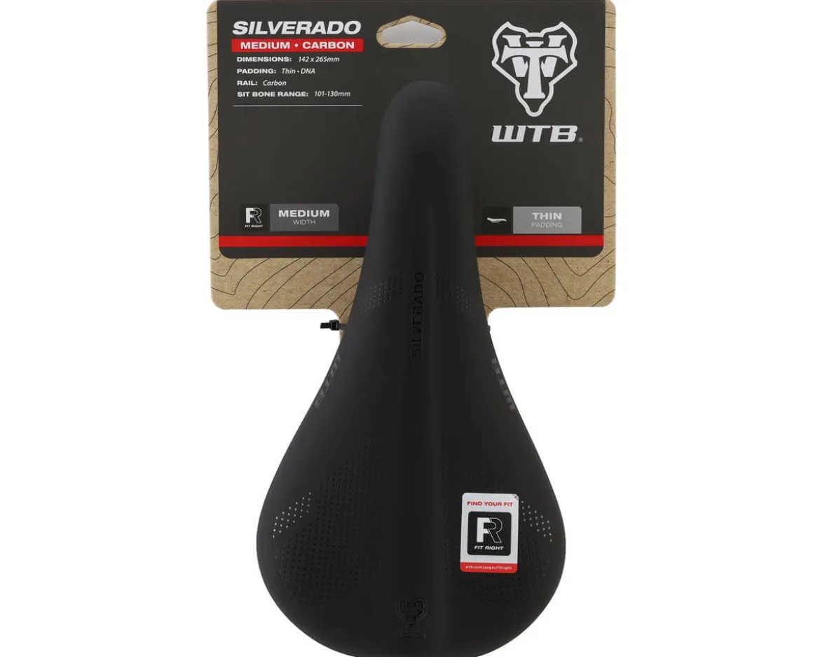 WTB Silverado 265 Fusion Form Saddle (Black) (Carbon Rails) (Medium) (142mm)