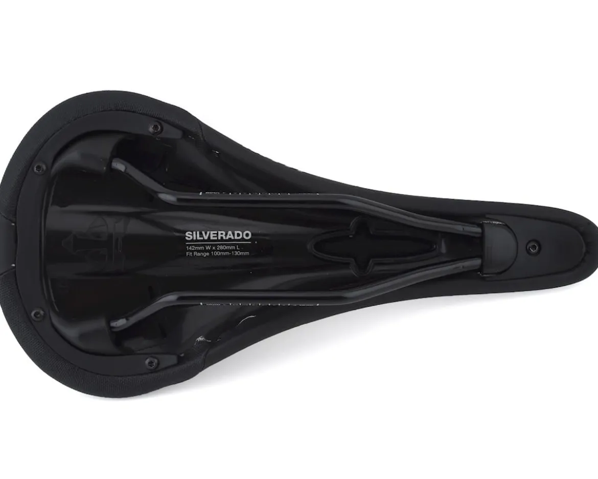 WTB Silverado Saddle (Black) (Steel Rails) (Medium) (142mm)