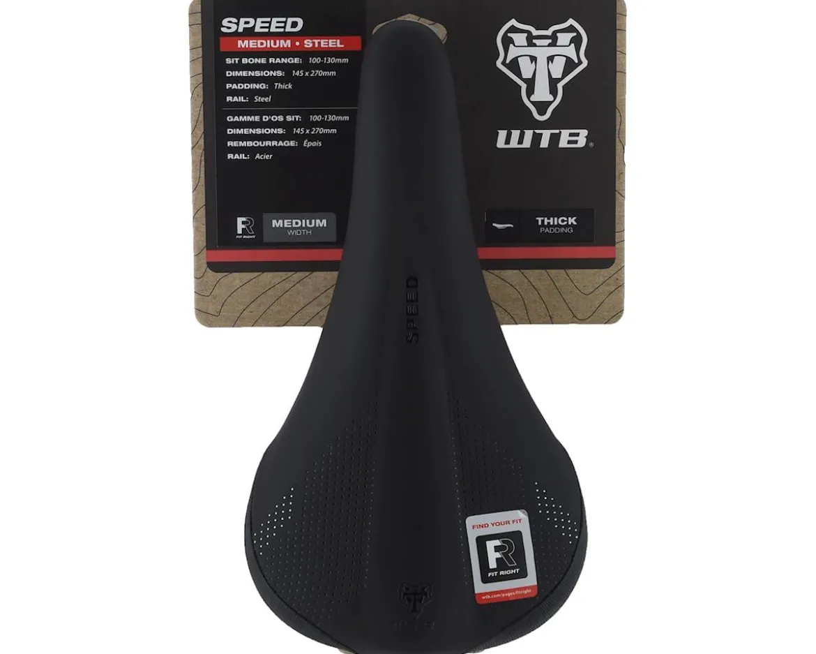 WTB Speed Saddle (Black) (Steel Rails) (Medium) (145mm)