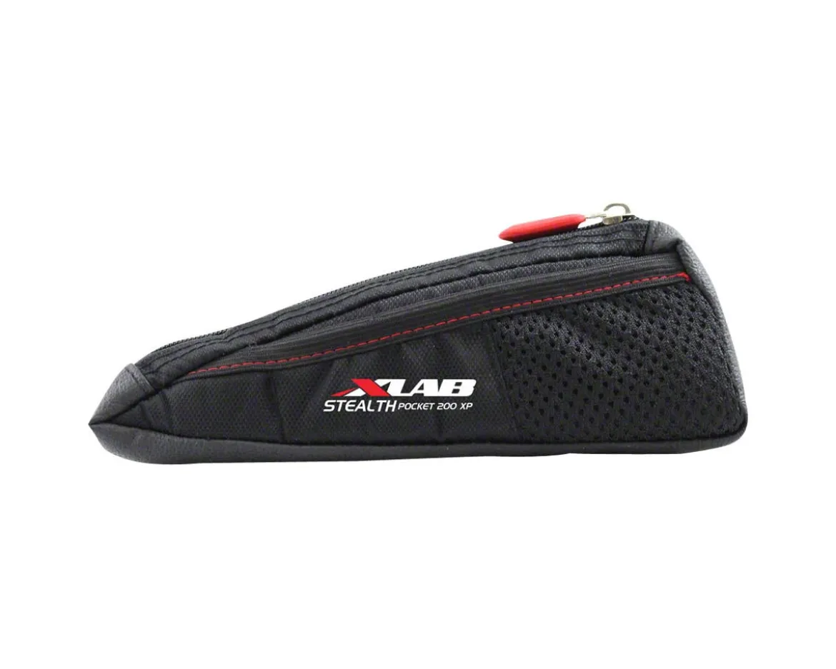 XLAB Stealth Pocket 200 XP Top Tube Bag (Black) (0.4L) (w/ Side Pockets) (Requires Bosses)