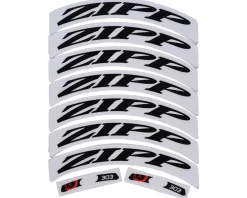 Zipp Decal Set (303 Matte Black Logo) (Complete for One Wheel)