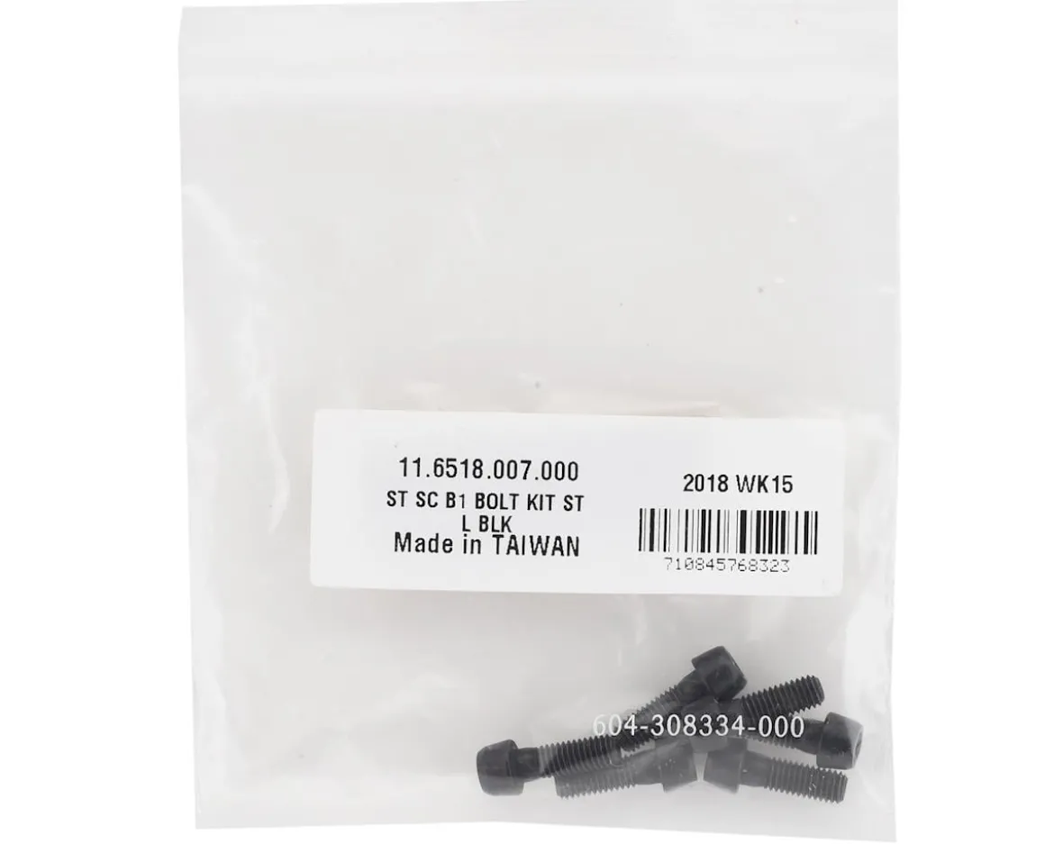 Zipp Stem Service Course Steel Bolt Kit (Black) (B1)