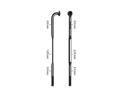 Zipp CX-Sprint Spokes (Black) (Bladed) (J-Bend) (Set of 3) (264mm)
