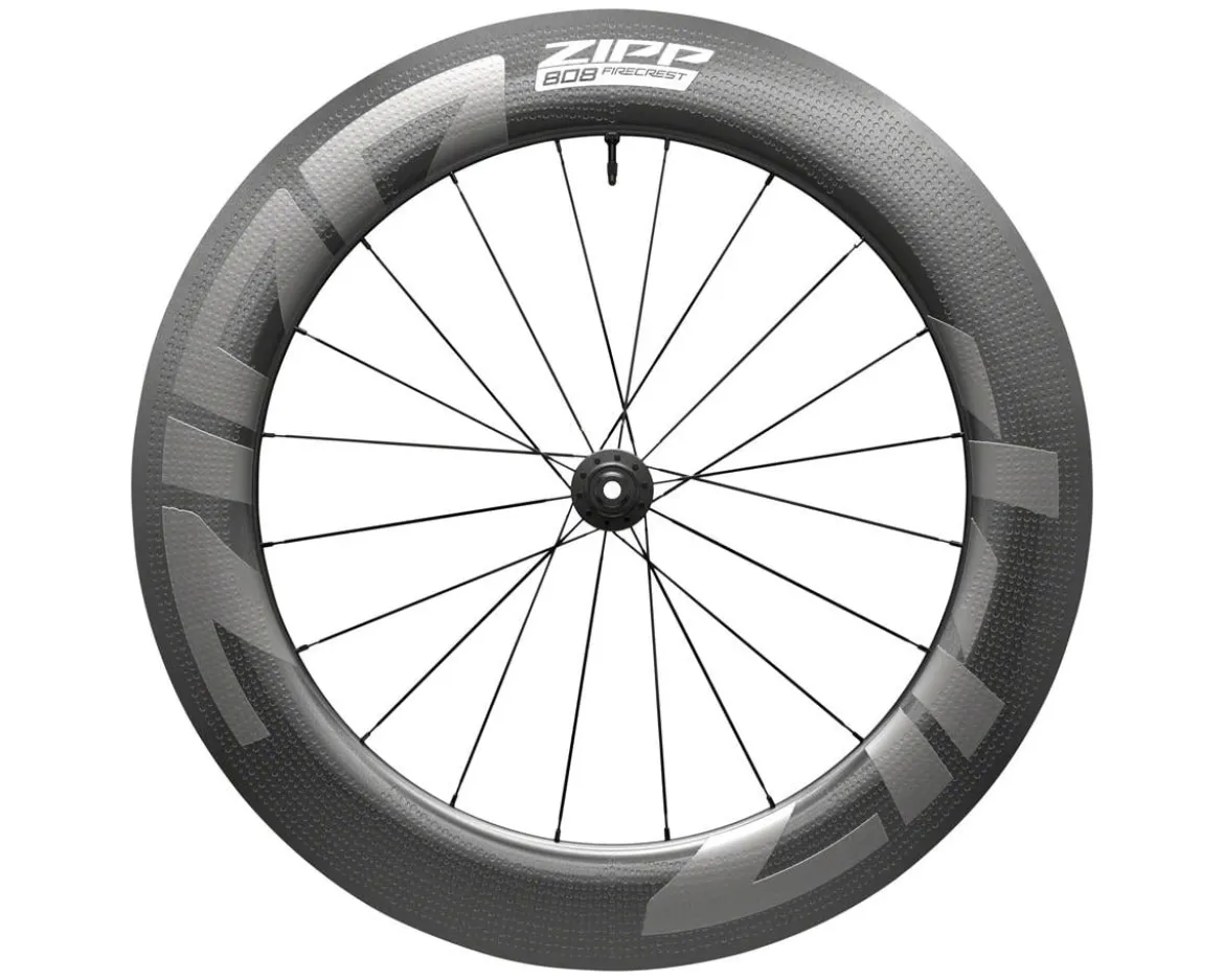 Zipp 808 Firecrest Tubeless Disc Brake Road Wheel (Black) (Front) (12 x 100mm) (700c) (Centerlock) (B1)