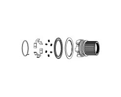 Zipp ZM2SL/ZR1 Freehub Body Kit (Black) (Shimano Micro Spline)